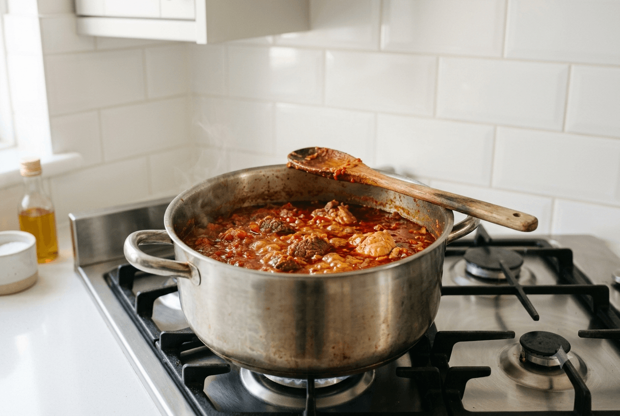 Inside a verified home kitchen, ready for cooking